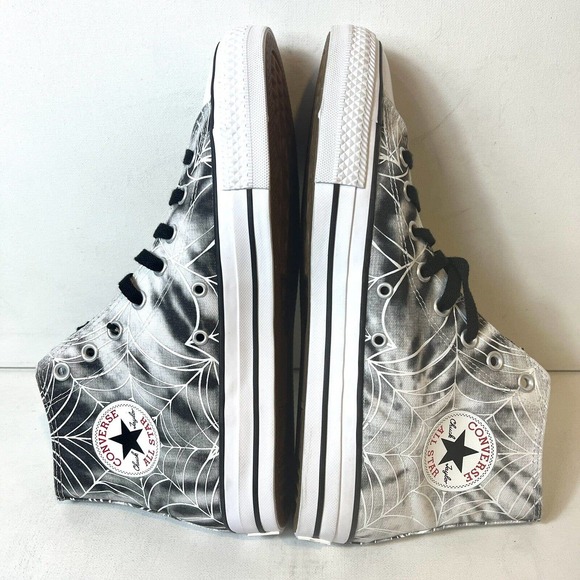 Converse Chuck Taylor Pro Hi Top Mens Size 9 Spiderweb White Black Widow 171953C - Picture 4 of 10